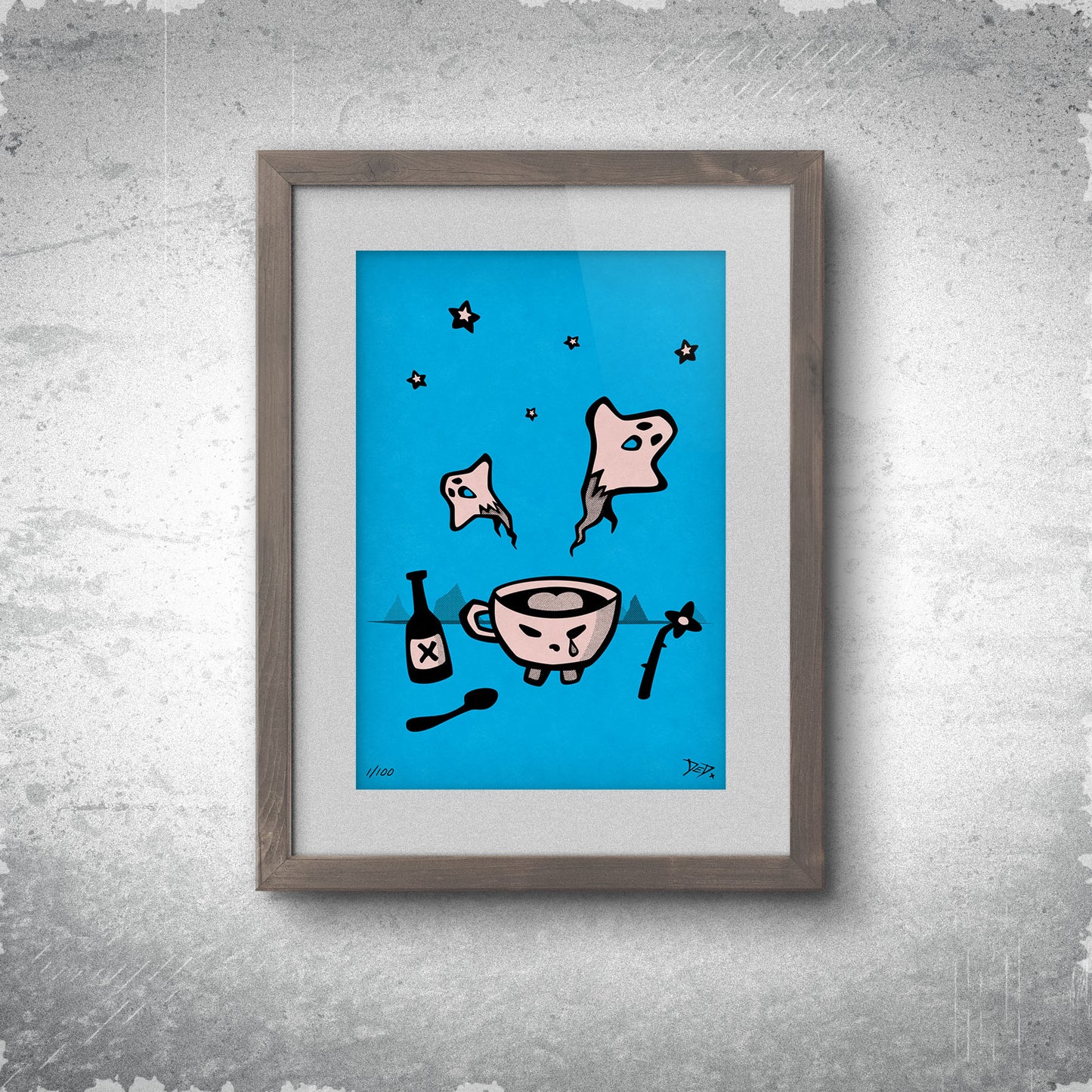 Espresso Depresso - Limited Edition Print - Cyan