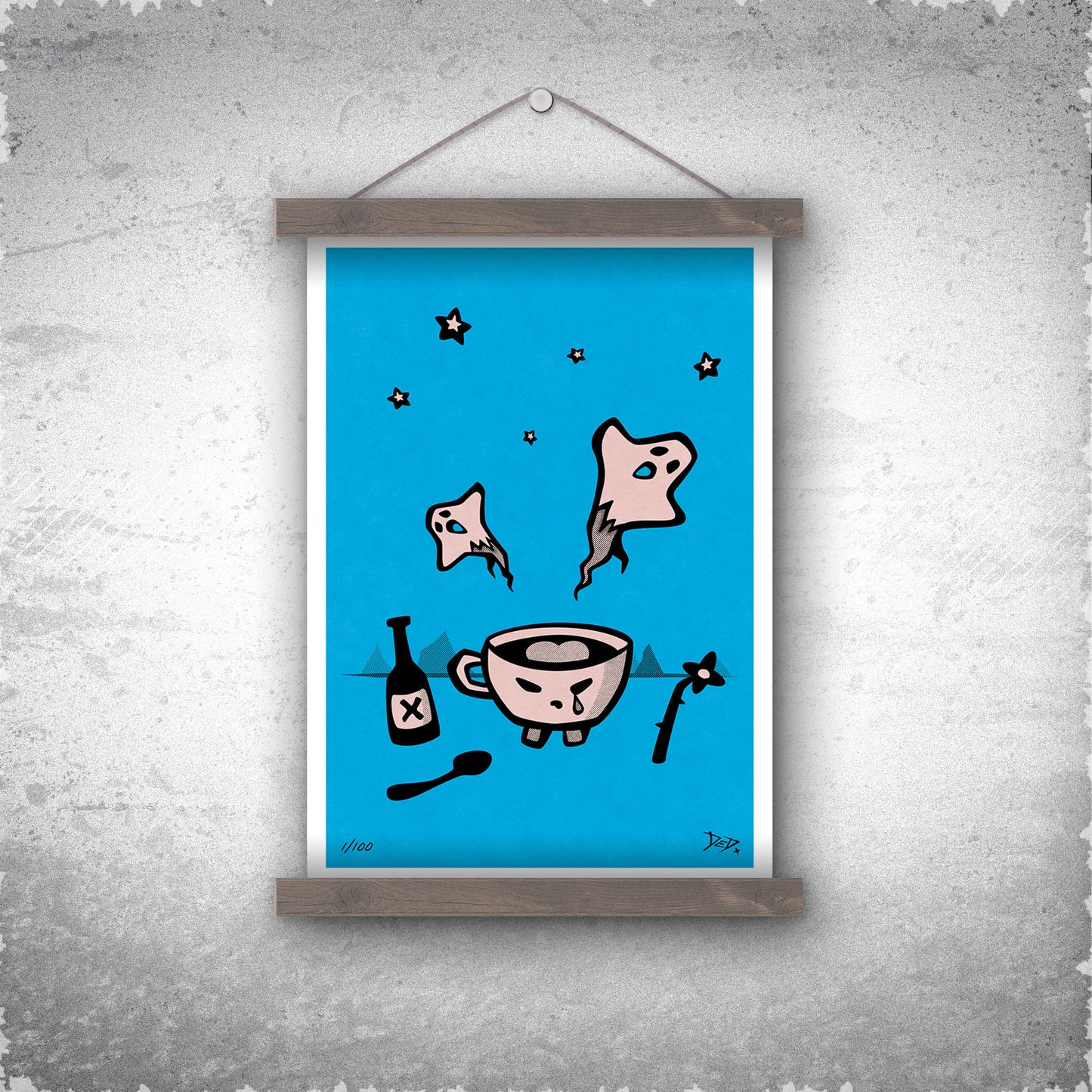 Espresso Depresso - Limited Edition Print - Cyan