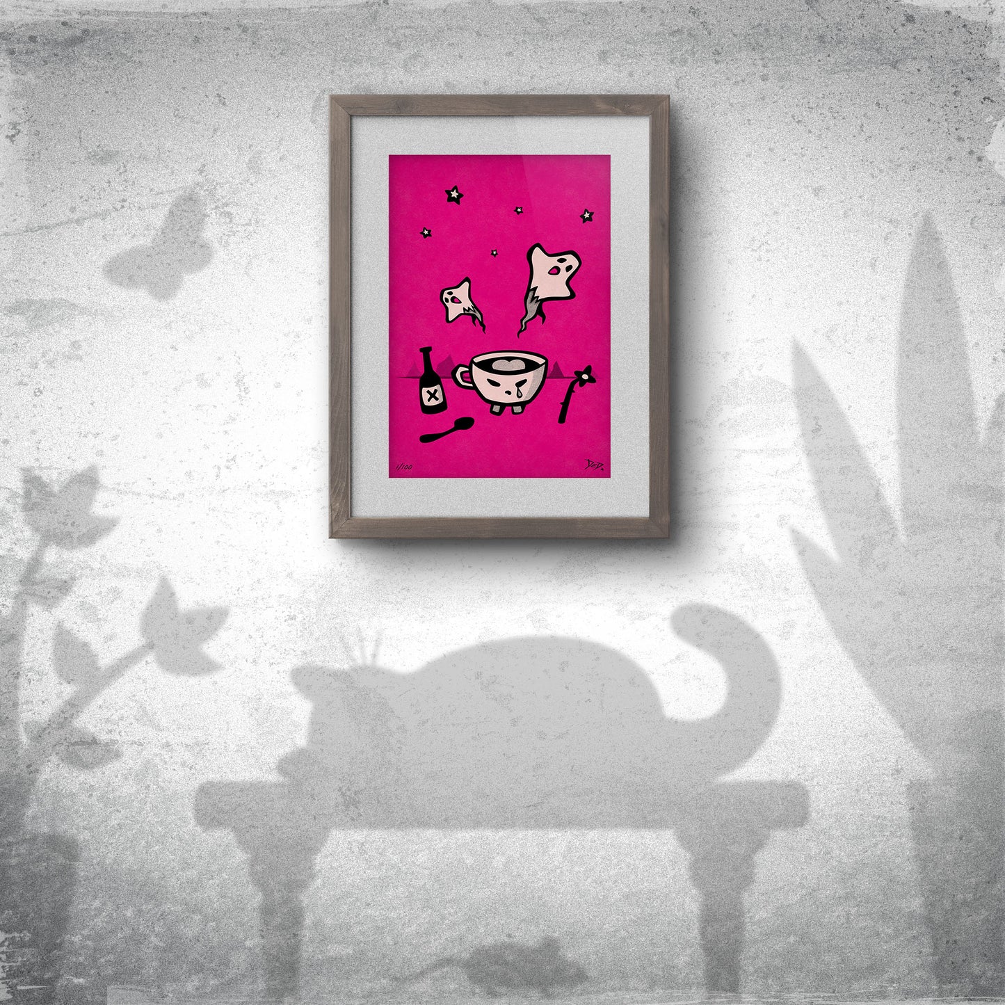 Espresso Depresso - Limited Edition Print - Hot Pink