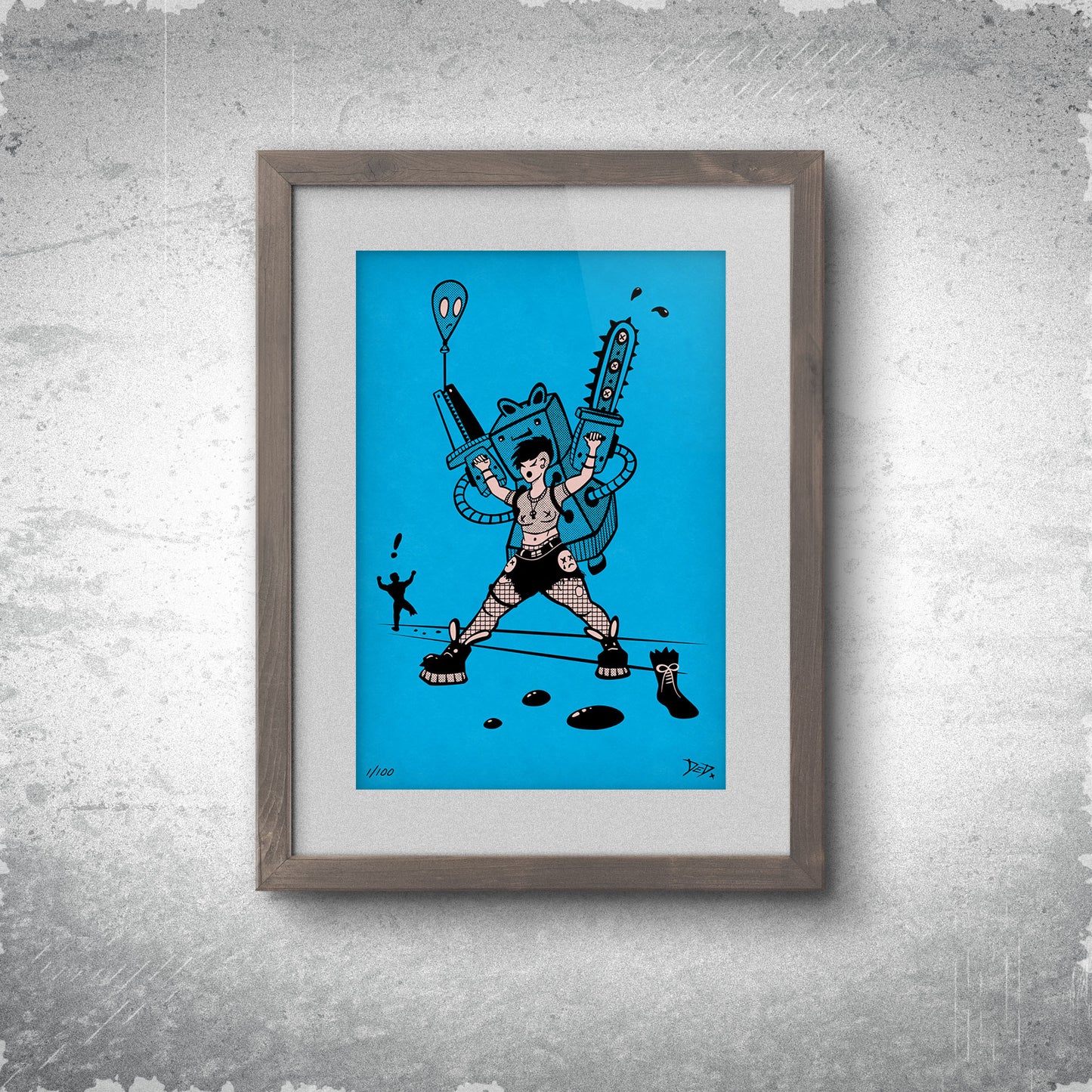 Splaterella - Limited Edition Print - Cyan