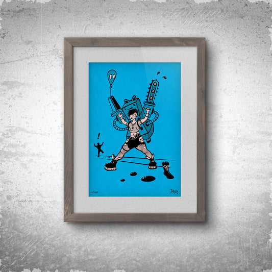 Splaterella - Limited Edition Print - Cyan