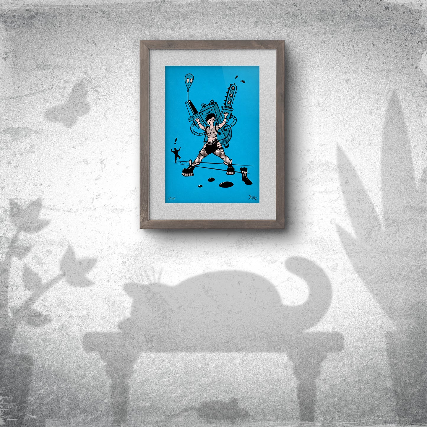 Splaterella - Limited Edition Print - Cyan