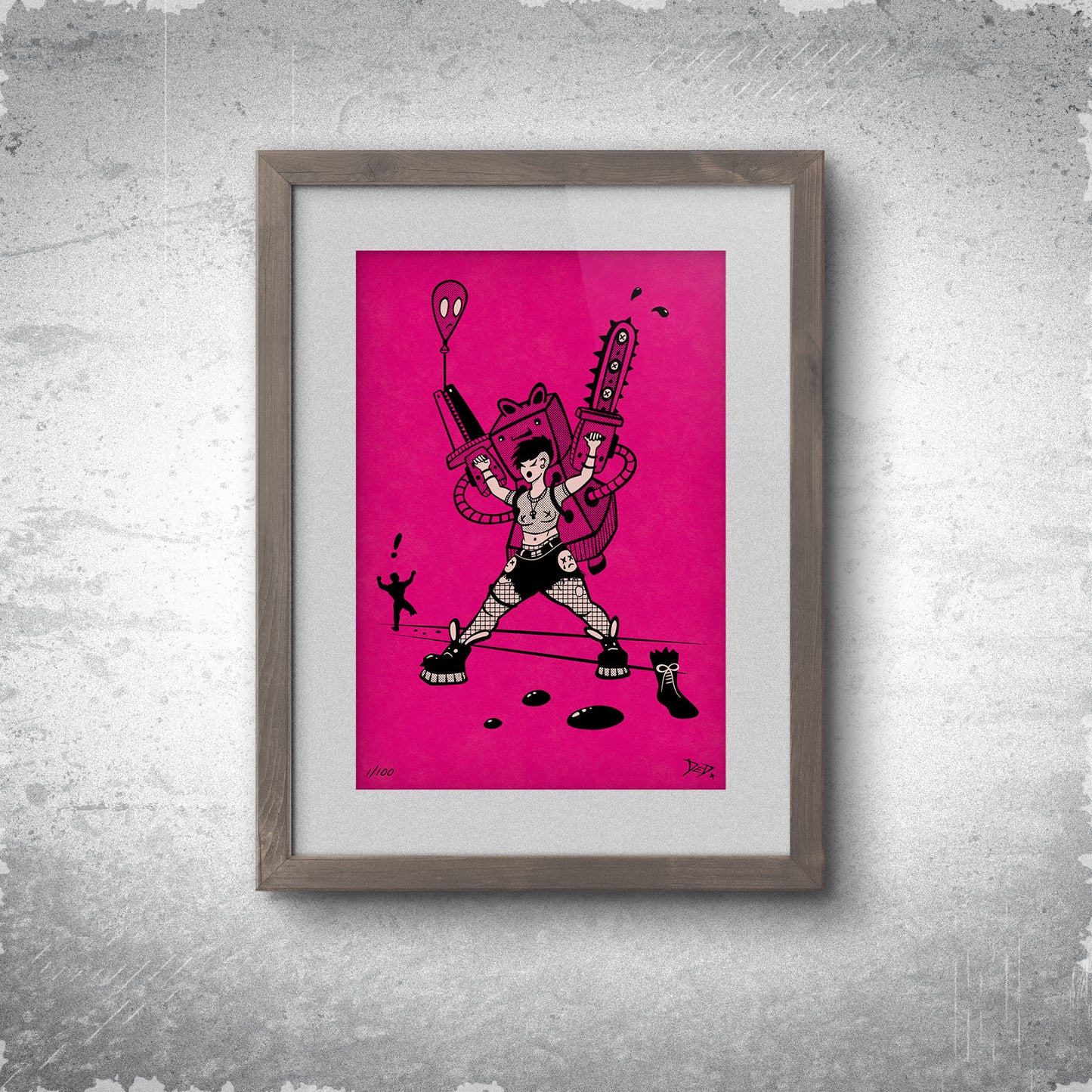 Splaterella - Limited Edition Print - Hot Pink