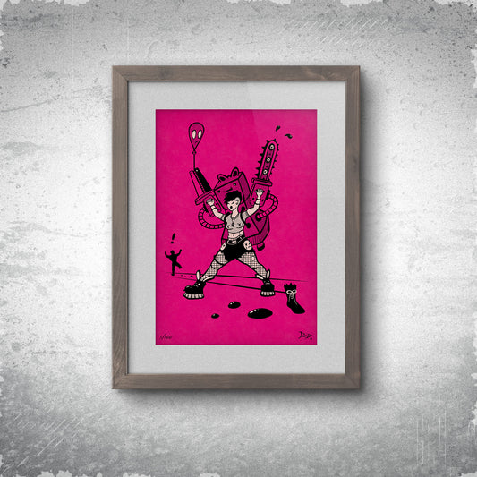 Splaterella - Limited Edition Print - Hot Pink