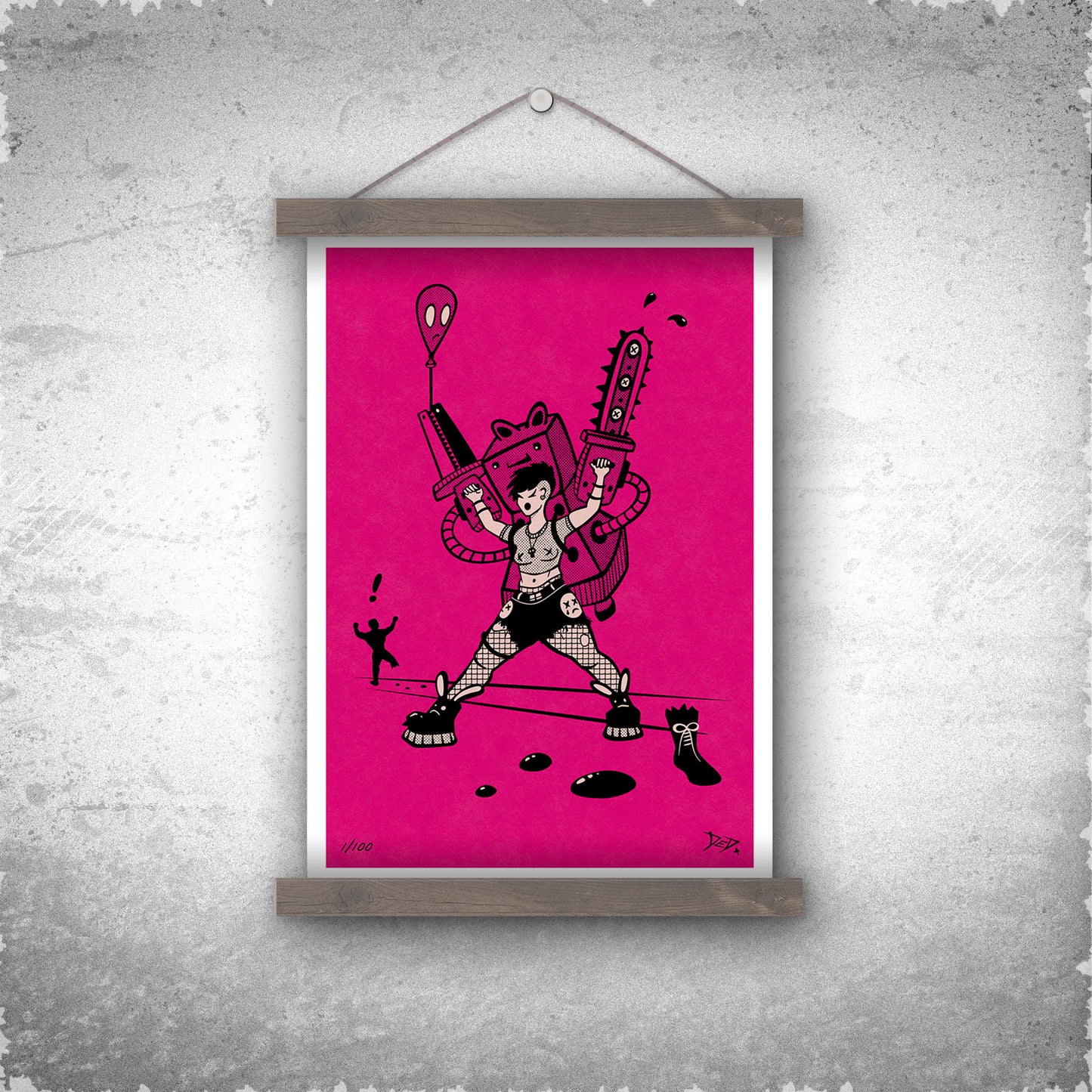 Splaterella - Limited Edition Print - Hot Pink