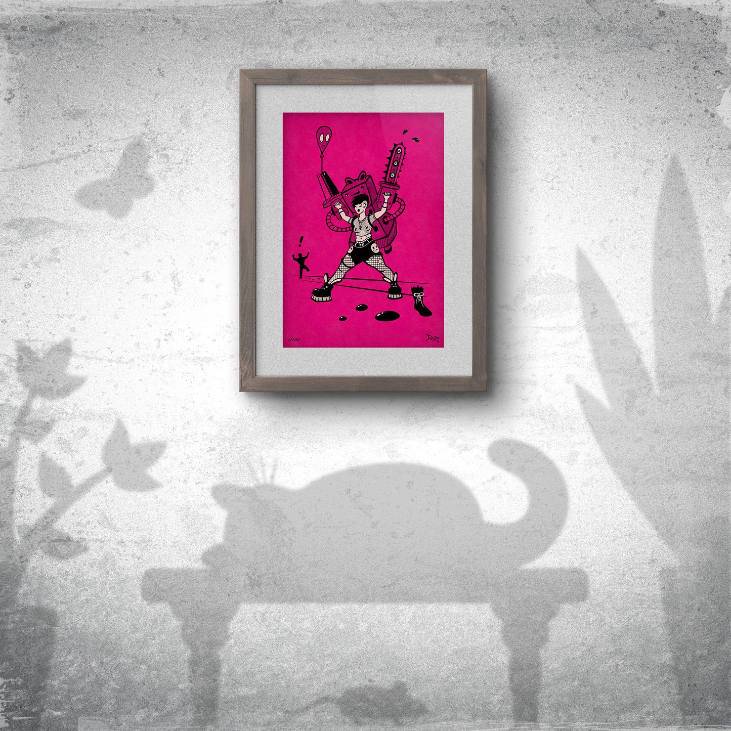 Splaterella - Limited Edition Print - Hot Pink