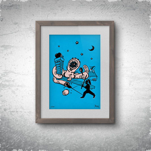 Star Sucka - Limited Edition Print - Cyan