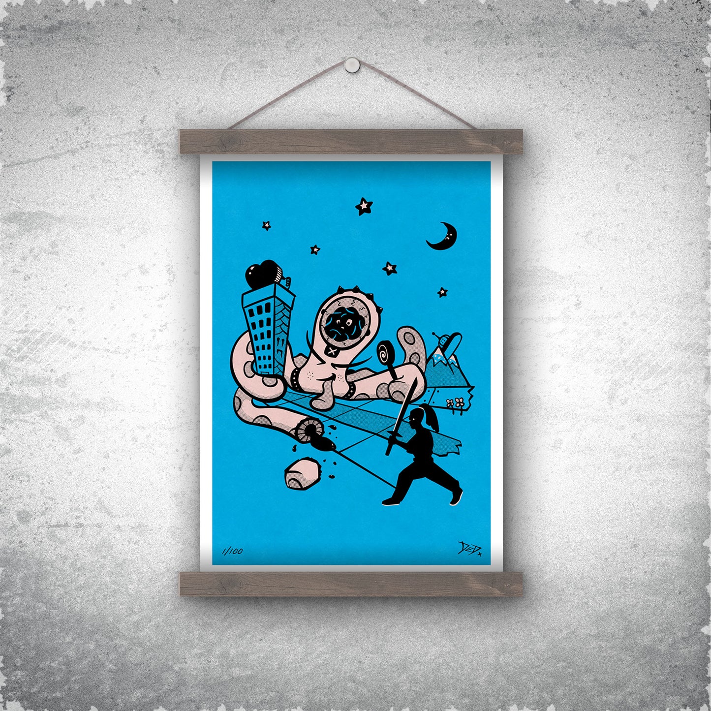 Star Sucka - Limited Edition Print - Cyan