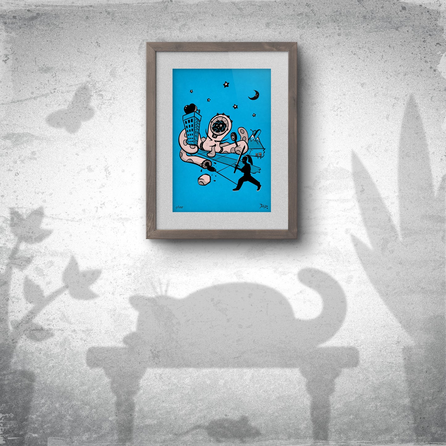 Star Sucka - Limited Edition Print - Cyan