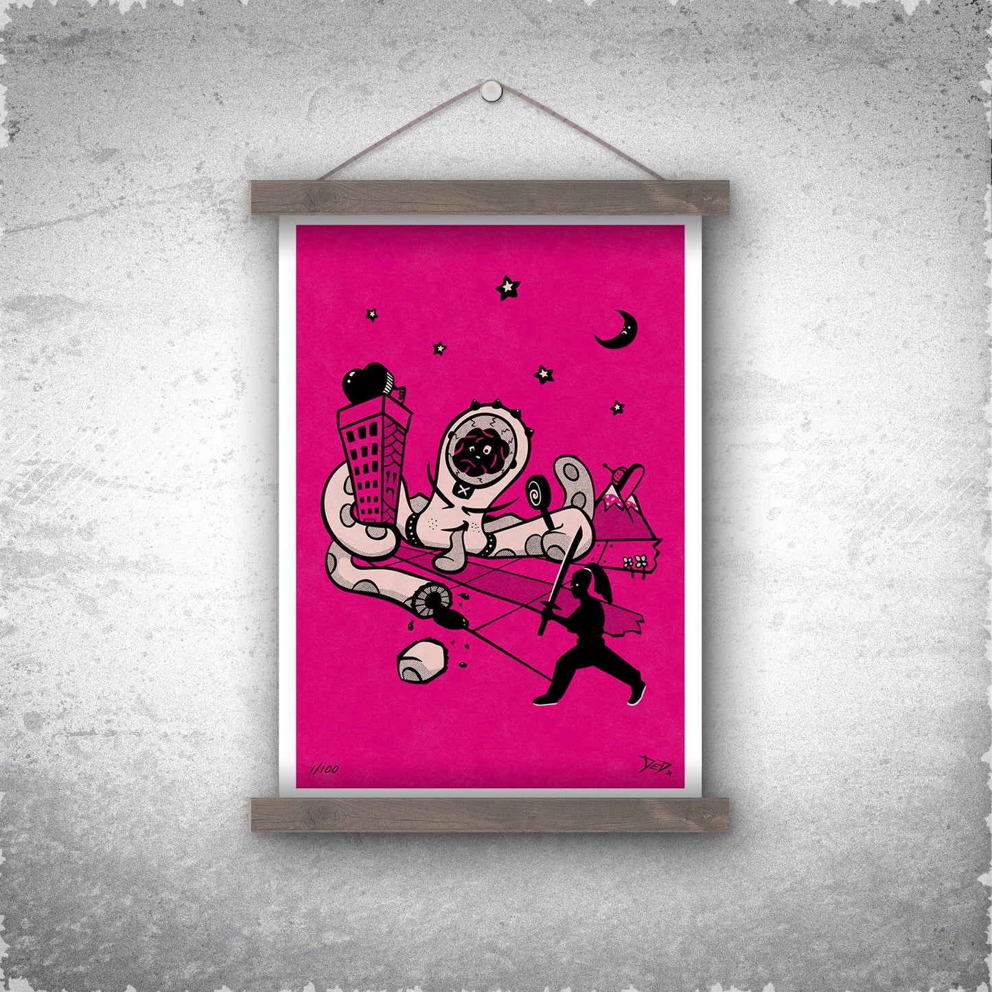 Star Sucka - Limited Edition Print - Hot Pink